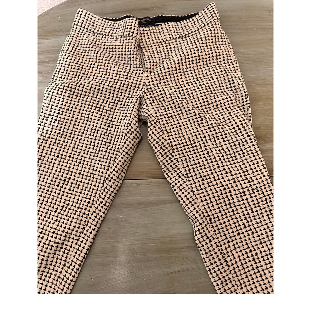 Banana Republic Sloan Slim Pants | 2P | Cream + Black Print - Picture 2 of 5